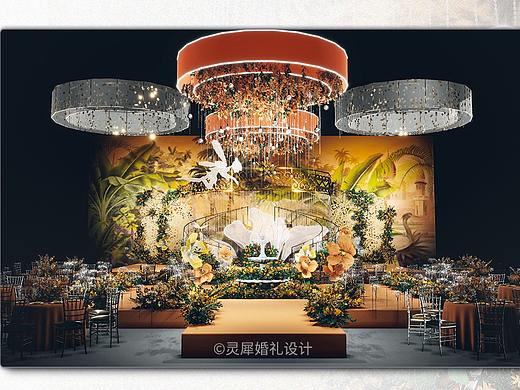 《森林精灵》3D婚礼方案效果图-灵犀婚礼设计软件出品
