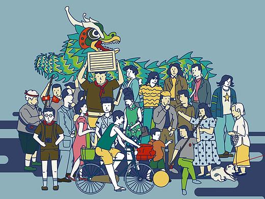 香港简史 微信长图插画