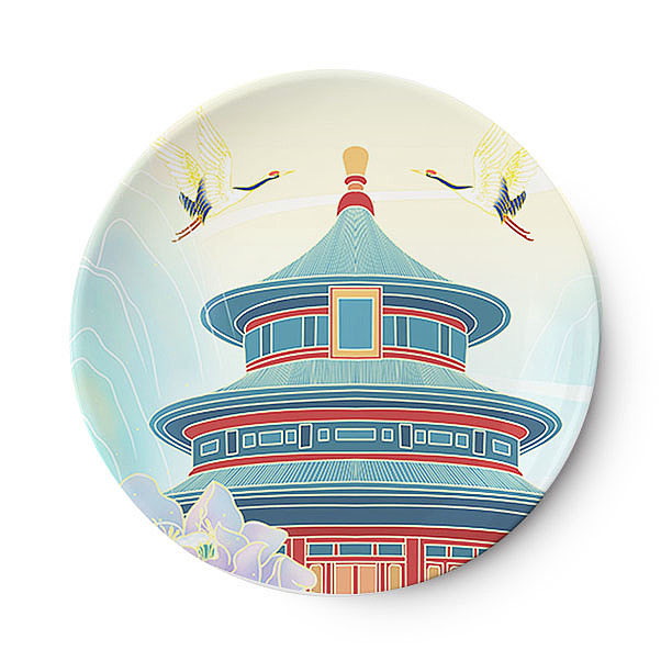 “创意中轴-天坛”（图ZMjU5Mjg4NjY4） - 商业插画 - 站酷设计师麓青鸢原创素材 - 站酷ZCOOL