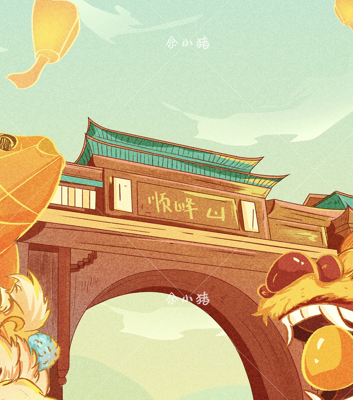 国风插画 | 建筑 | 顺德美食文化特色