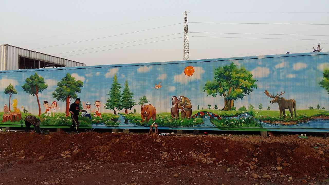 日照农村文化墙,壁画,手绘墙,幼儿园彩绘,墙体彩绘