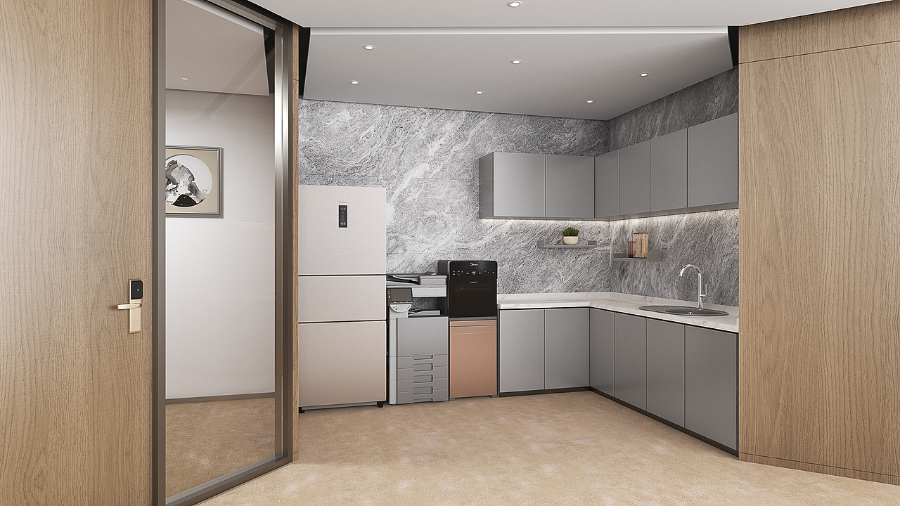 商务风办公室设计分享（图ZMjIwMTkxMzAw） - 家装设计 - 站酷设计师巷上石头原创素材 - 站酷ZCOOL