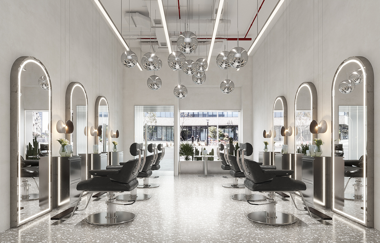 理发店（图ZMjYxMDIwOTAw） - 商业空间设计 - 站酷设计师染上空白原创素材 - 站酷ZCOOL
