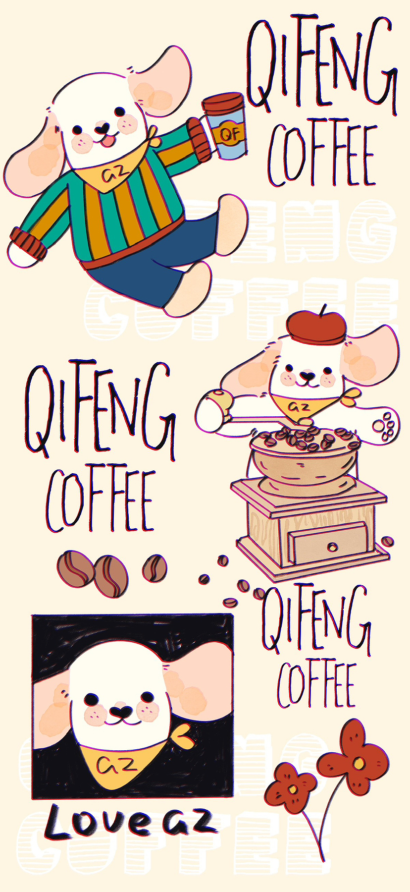 商业插画 |咖啡烘焙小程序插画设计系列合集①（图ZMzY5MzkwMzMy） - 商业插画 - 站酷设计师阿萝aluo原创素材 - 站酷ZCOOL