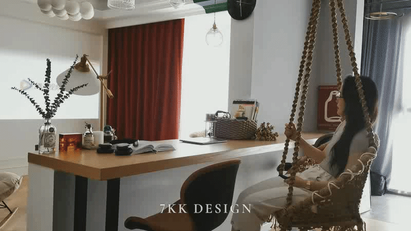 115㎡精装房改造，精彩配色塑造文艺复古风，仅花15万（图ZMjU5MzYxNzgw） - 家装设计 - 站酷设计师7kkdesign麦古一原创素材 - 站酷ZCOOL