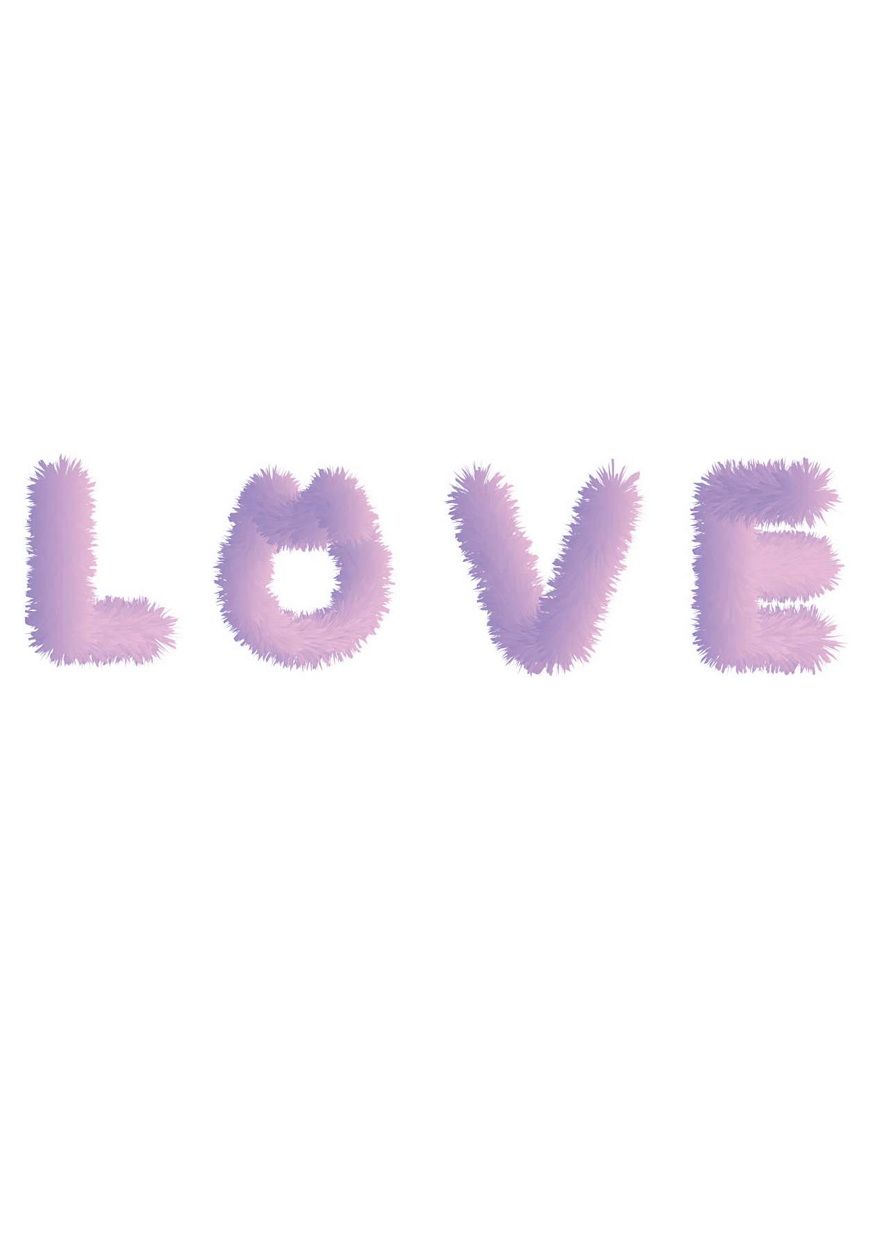 表达爱意毛绒字体