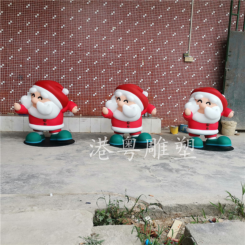 Christmas圣诞节玻璃钢圣诞老人圣诞爷爷卡通雕塑美陈（图ZMjMzMDgwMTg4） - 雕塑 - 站酷设计师港粤雕塑艺术厂家原创素材 - 站酷ZCOOL