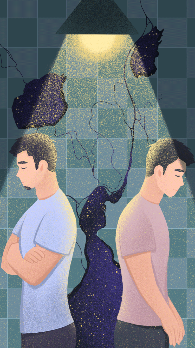 我和X先生（图ZMTgzNDA5MzY4） - 艺术插画 - 站酷设计师段佑佑原创素材 - 站酷ZCOOL