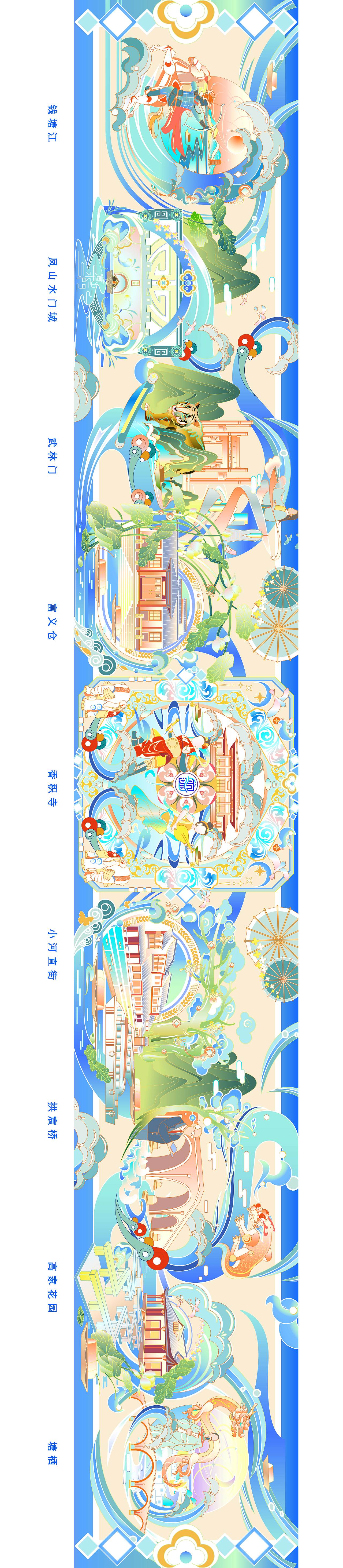 大运河杭州段九景图|《航迹》