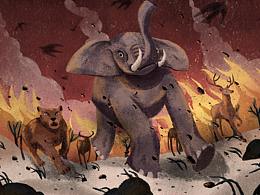 上半年的几幅插画