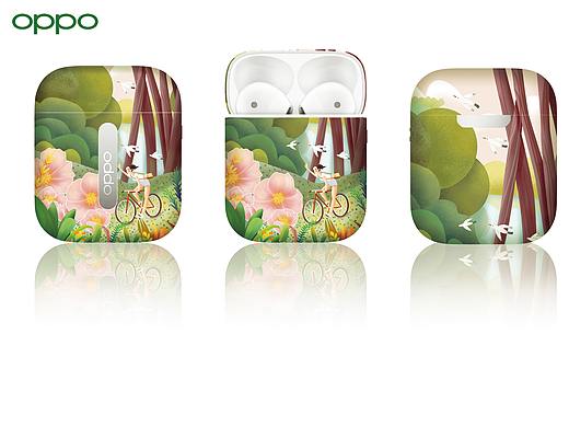 OPPO Enco Free耳機(jī) 聆聽自然（個(gè)人主頁-ZNDIxMDkyOTI=） - 圖案 - 站酷設(shè)計(jì)師晴釨原創(chuàng)素材 - 站酷ZCOOL