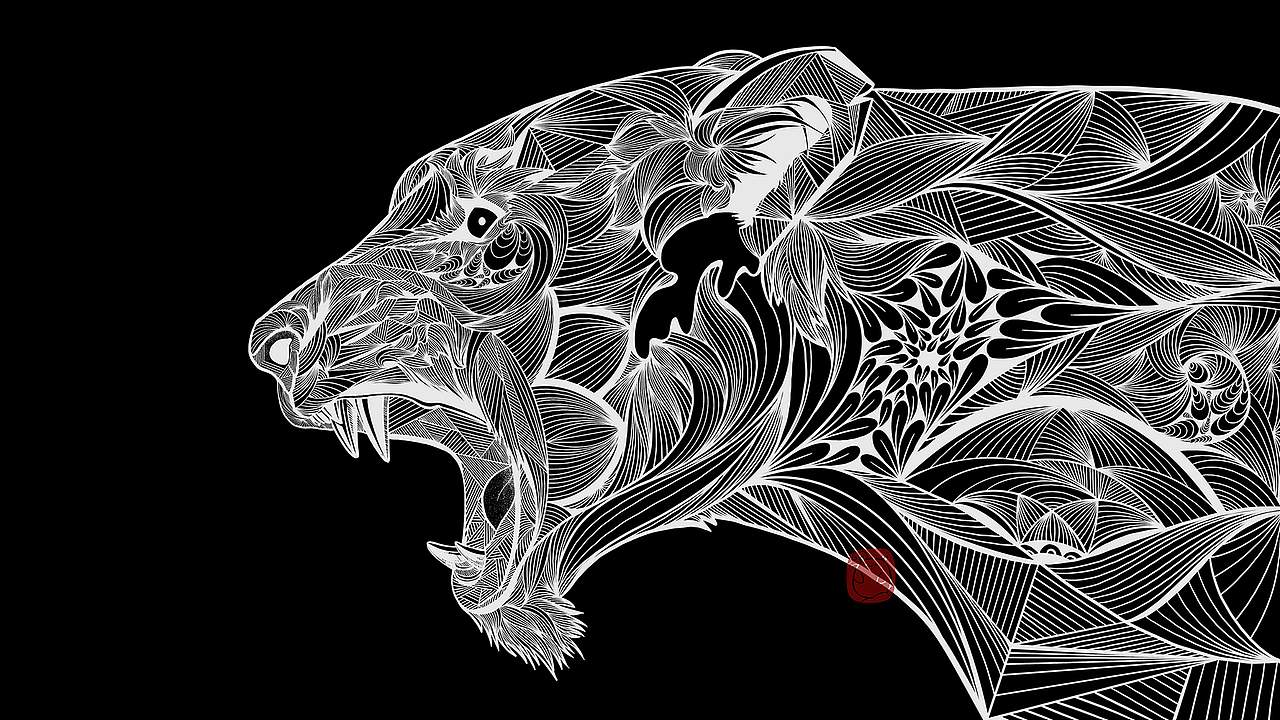 线描手绘保护动物系列|插画|创作习作|会画画的云_原创作品-站酷