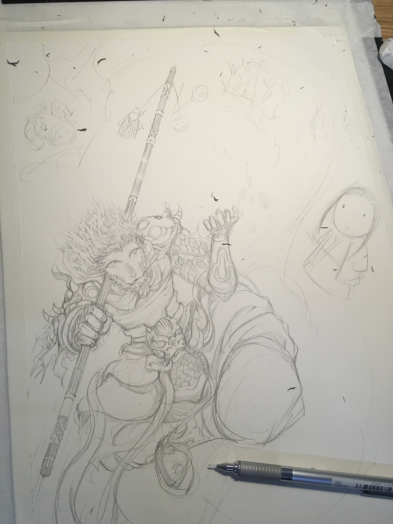 爱你一万年线稿 创作过程（图ZMTE4OTg5MjQ0） - 概念设定 - 站酷设计师妥妥toto原创素材 - 站酷ZCOOL