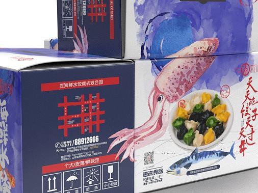这样的包装礼盒海鲜饺子,大人小孩都合适