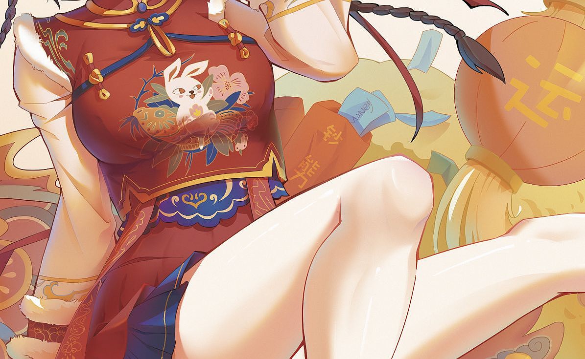 兔年贺图(小白渣渣绘)