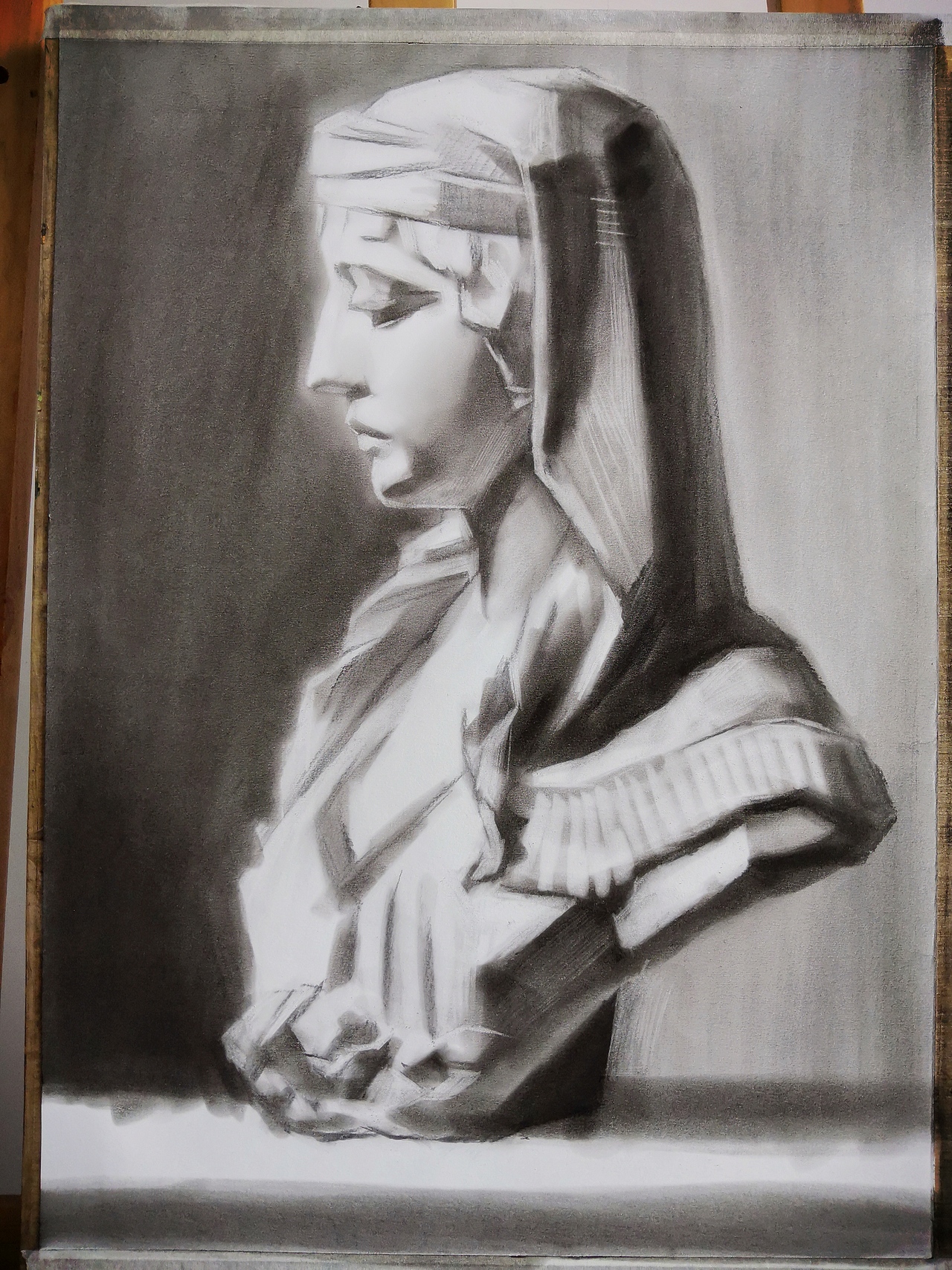 模糊观察法抓形-素描石膏头像