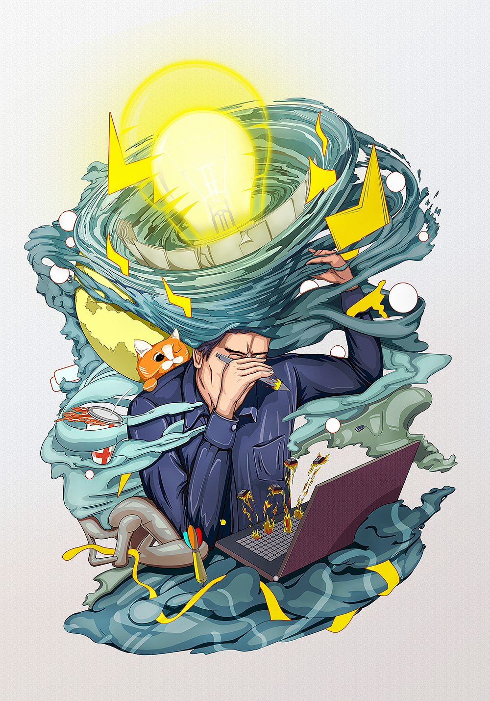 头脑风暴|插画|概念设定|喵喵bu吃鱼_原创作品-站酷zcool