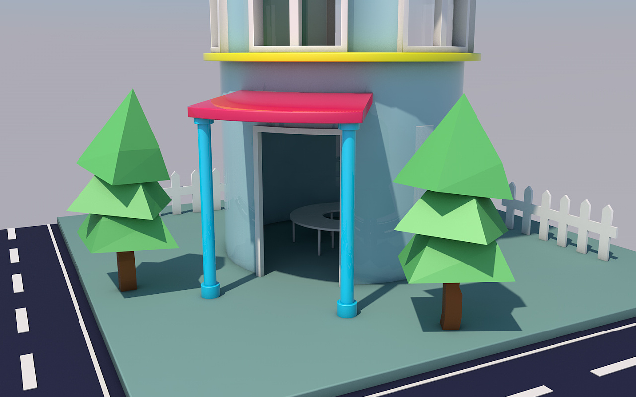 c4d建模 | 建筑房屋 | 练习