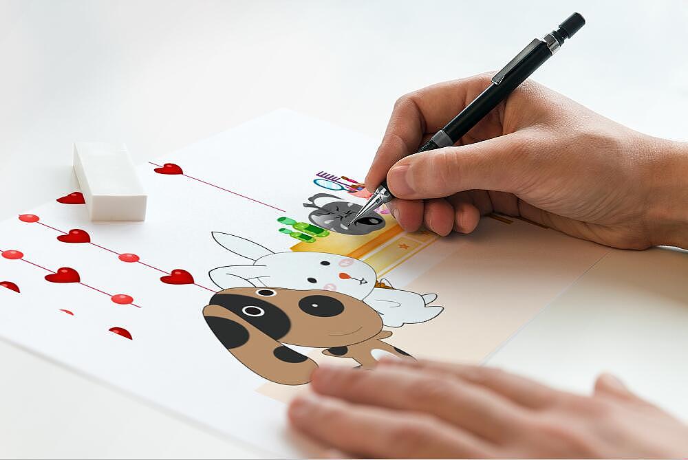 【创意手绘】手绘卡通人物头像 手绘logo手绘插画手绘素描