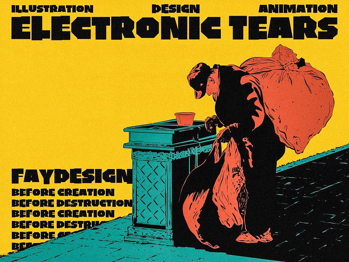 [原创插画设计] ELECTRONIC TEARS - Finder（图ZMzYwMjY5NjU2） - 海报 - 站酷设计师FAY橙原创素材 - 站酷ZCOOL