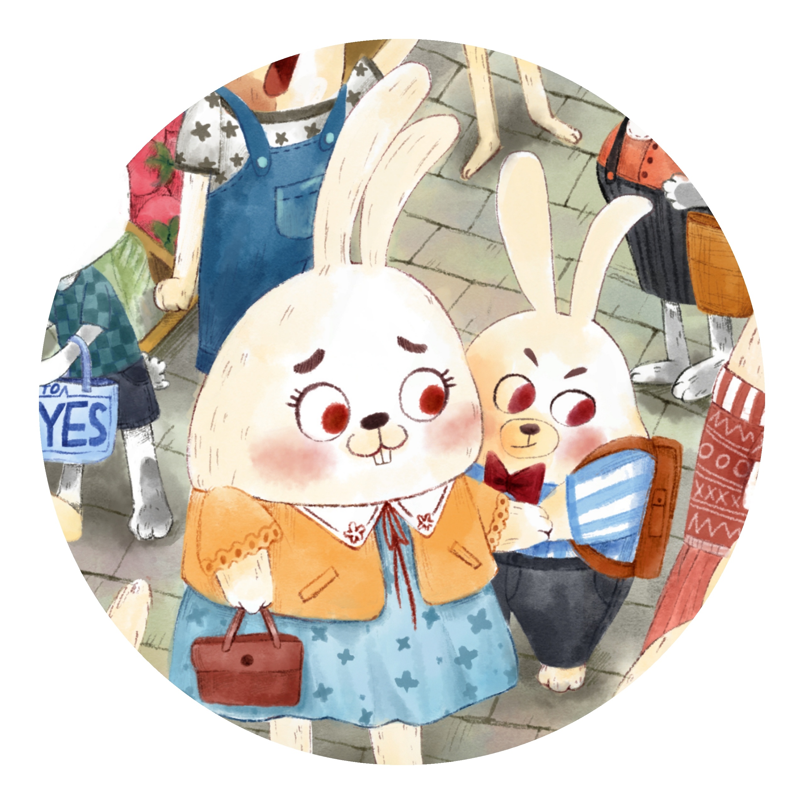 兔镇市集|插画|插画习作|筱筱马 - 原创作品 - 站酷 (zcool)