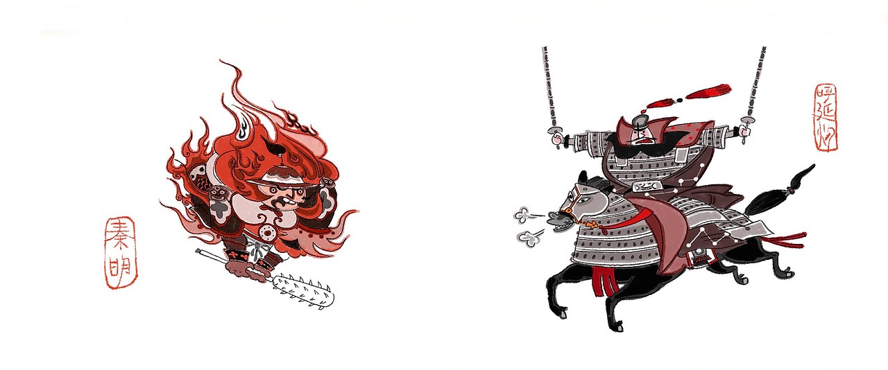 水浒一百单八将（图ZMjQ2MjIzNzI4） - 商业插画 - 站酷设计师萧白天原创素材 - 站酷ZCOOL