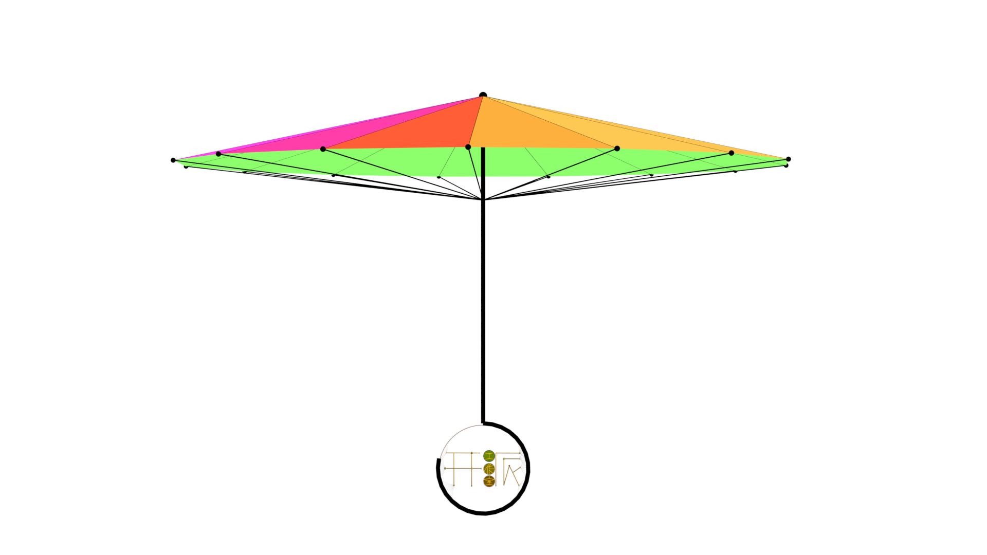 高品质的多角度雨伞太阳伞设计VI样机展示模型mockups - 云瑞设计