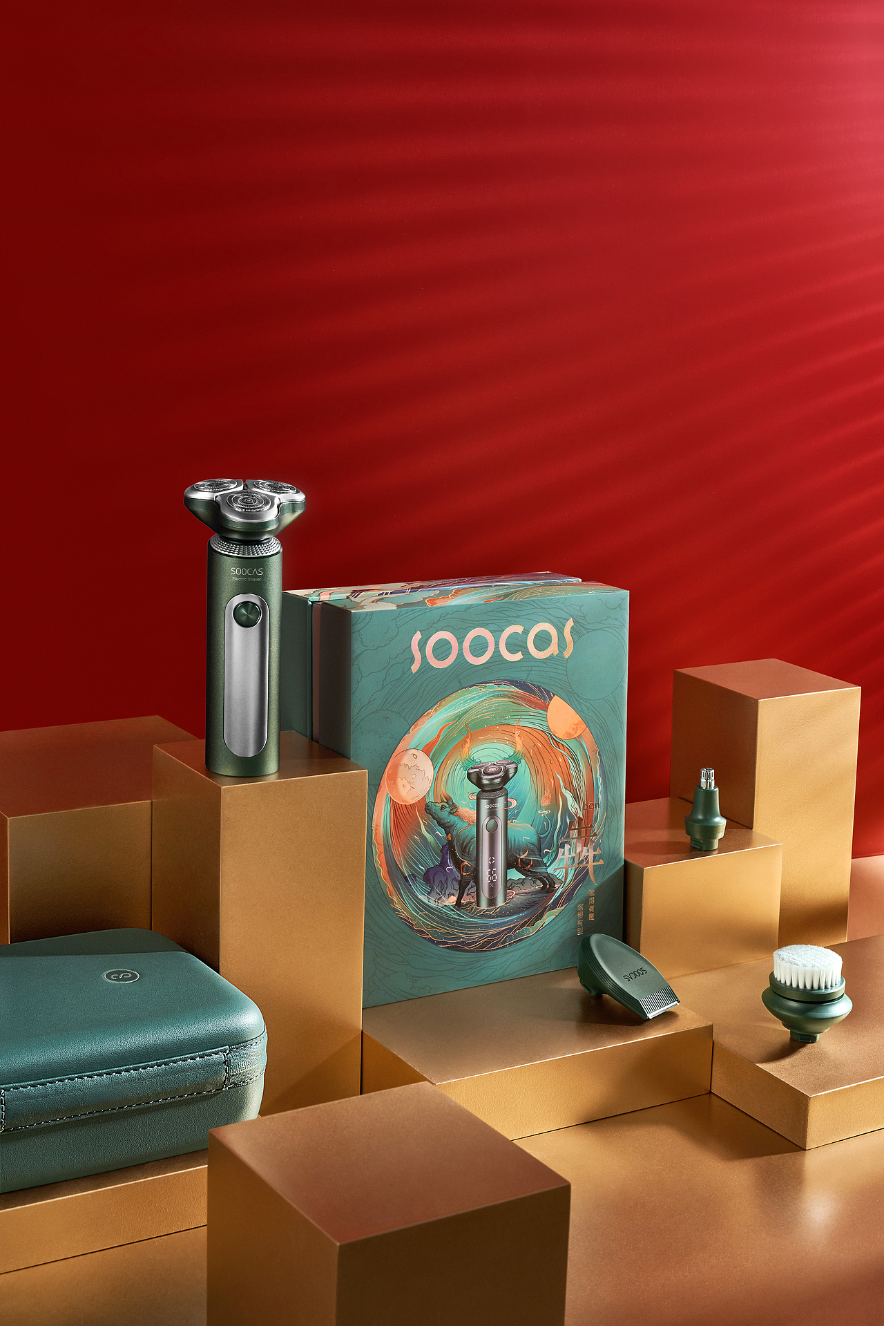 「红运」新年 | 素士新年主题拍摄（图ZMjQyMDI3OTQw） - 产品摄影 - 站酷设计师锦上花视觉原创素材 - 站酷ZCOOL