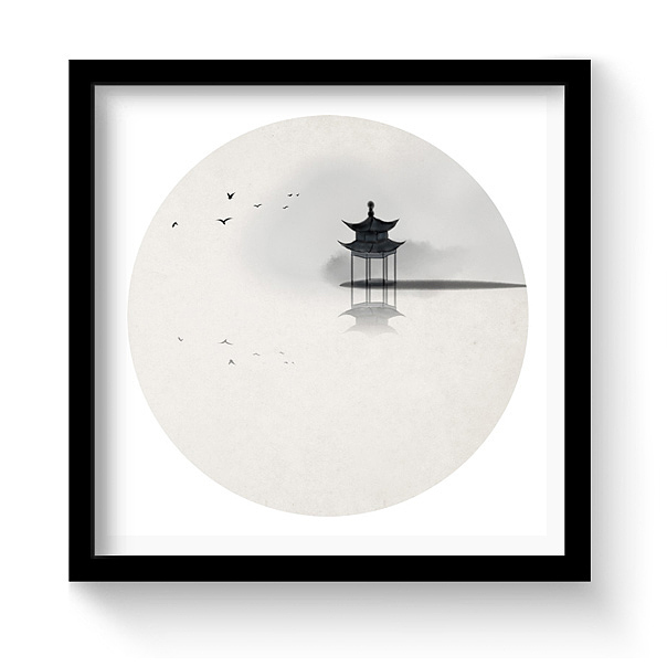 水墨中国风——竹间系列·中式禅意装饰画(效果图)