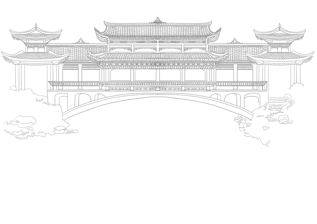 西江千户苗寨系列插画