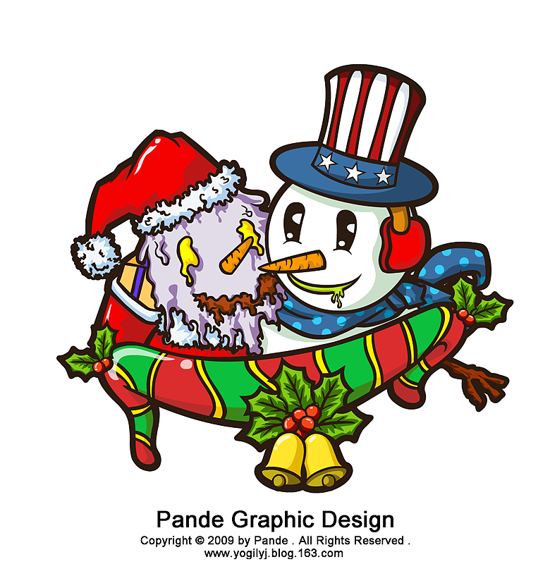 恐怖X'MAS 2009（图ZNDE2MDI0） - 新锐潮流插画 - 站酷设计师Pande设计师原创素材 - 站酷ZCOOL