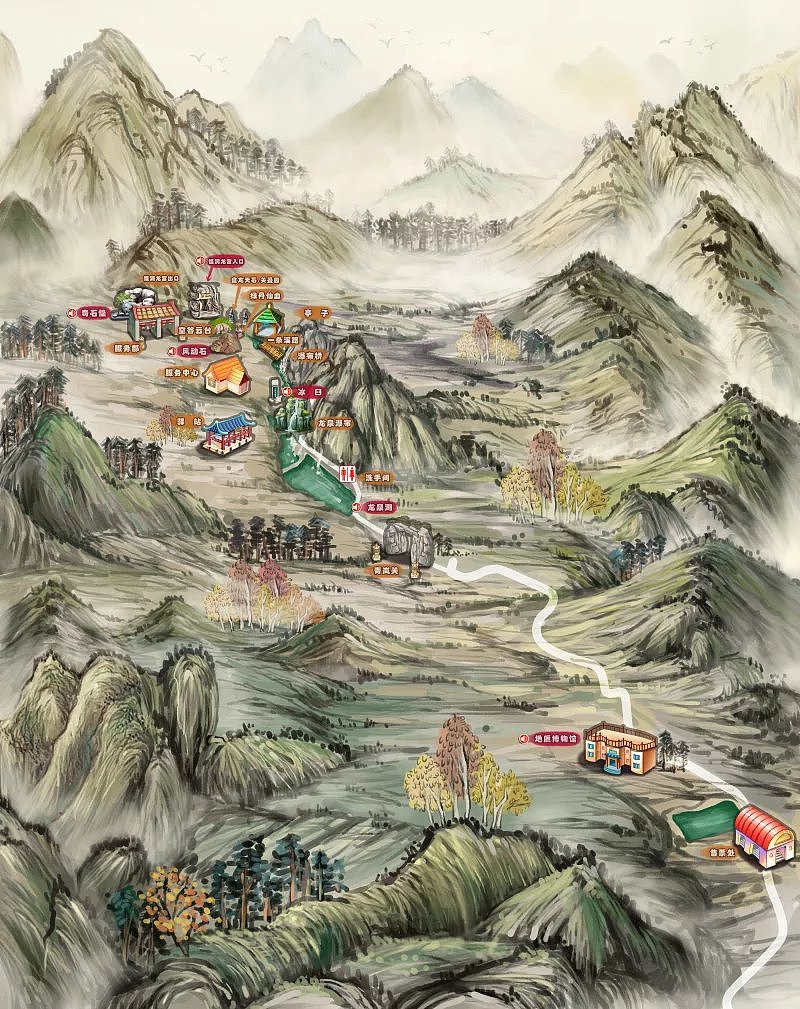 国风类手绘地图（图ZMTA0OTAwMTE2） - 艺术插画 - 站酷设计师chenchen晓原创素材 - 站酷ZCOOL