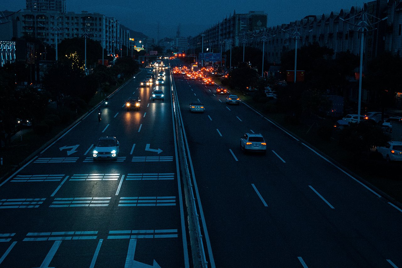 东莞凤岗雁田周边街景城市夜景
