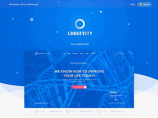 Longevity — ICO landing page / 長壽 - ICO登陸頁面