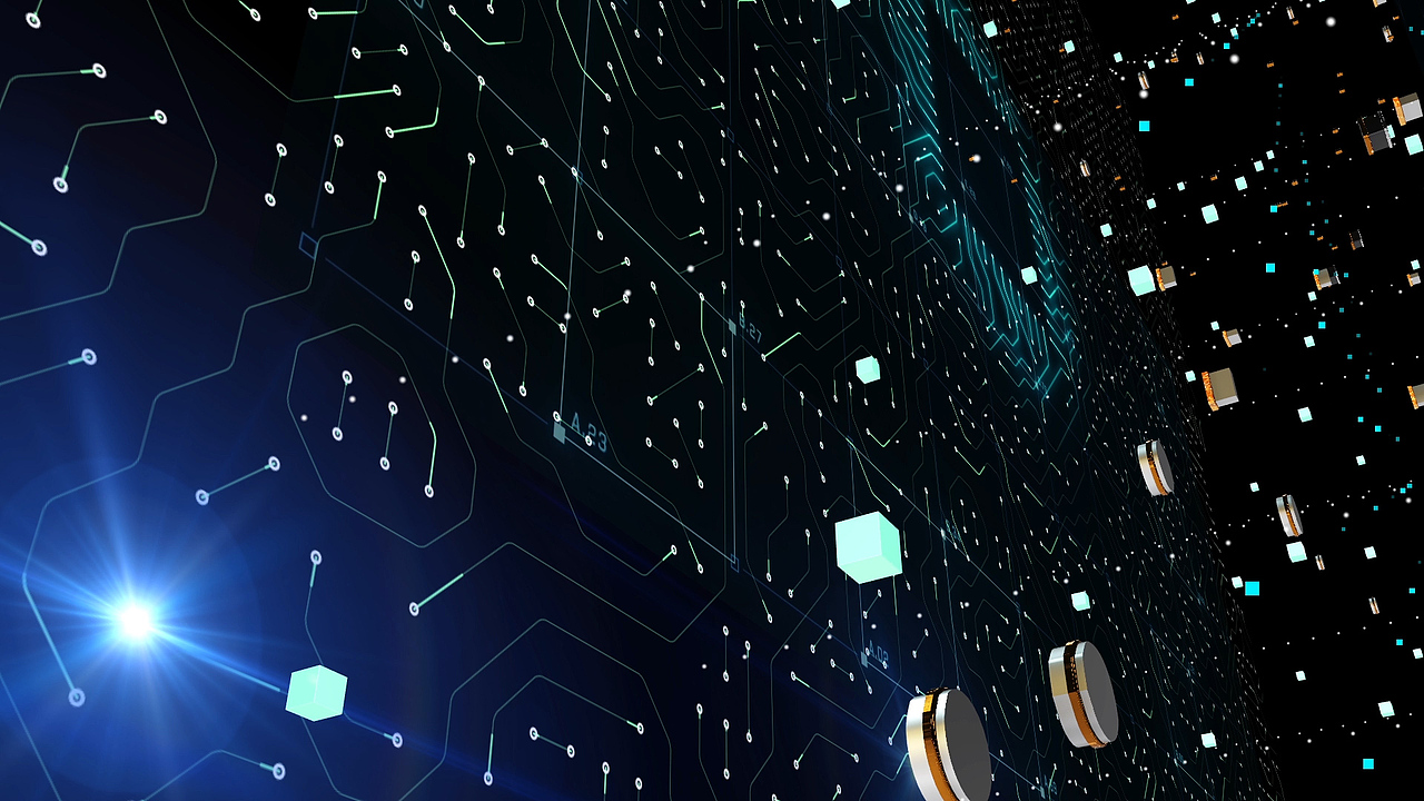 科技感演绎芯片定版logo文字