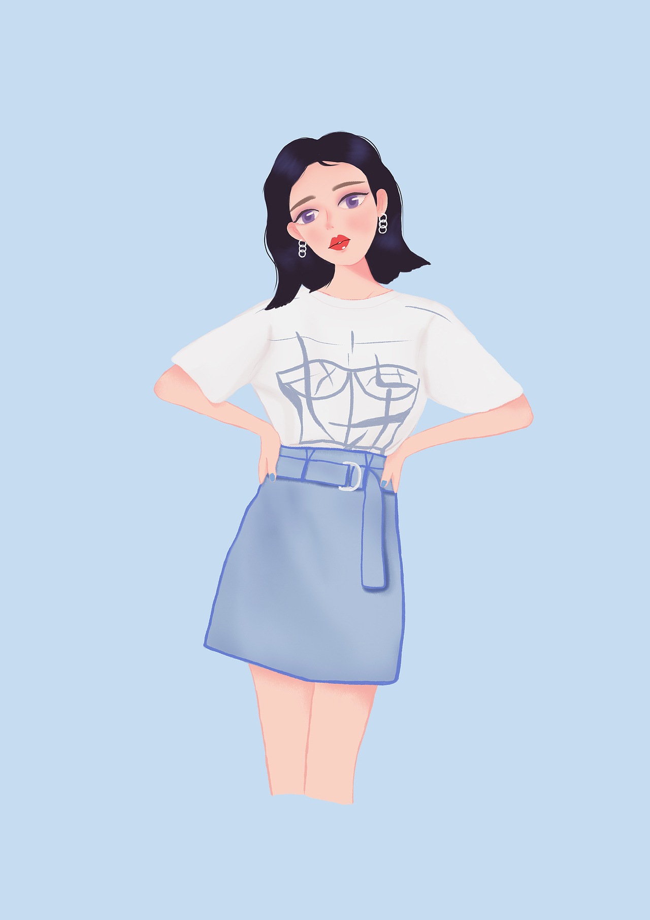 人物插画（图ZMjE3MzAzMzI0） - 创作习作 - 站酷设计师睡不醒珠珠女侠原创素材 - 站酷ZCOOL