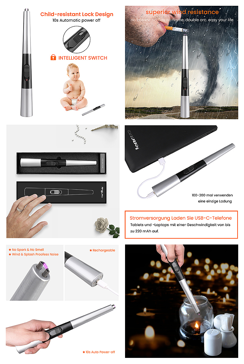 伸缩式电弧防风点火枪