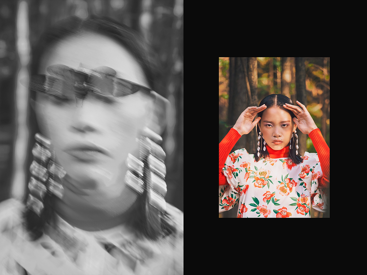 摄影创作|女孩 昆虫 花 大自然