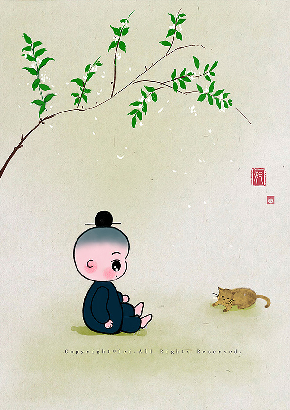 原创插画·了尘小道士