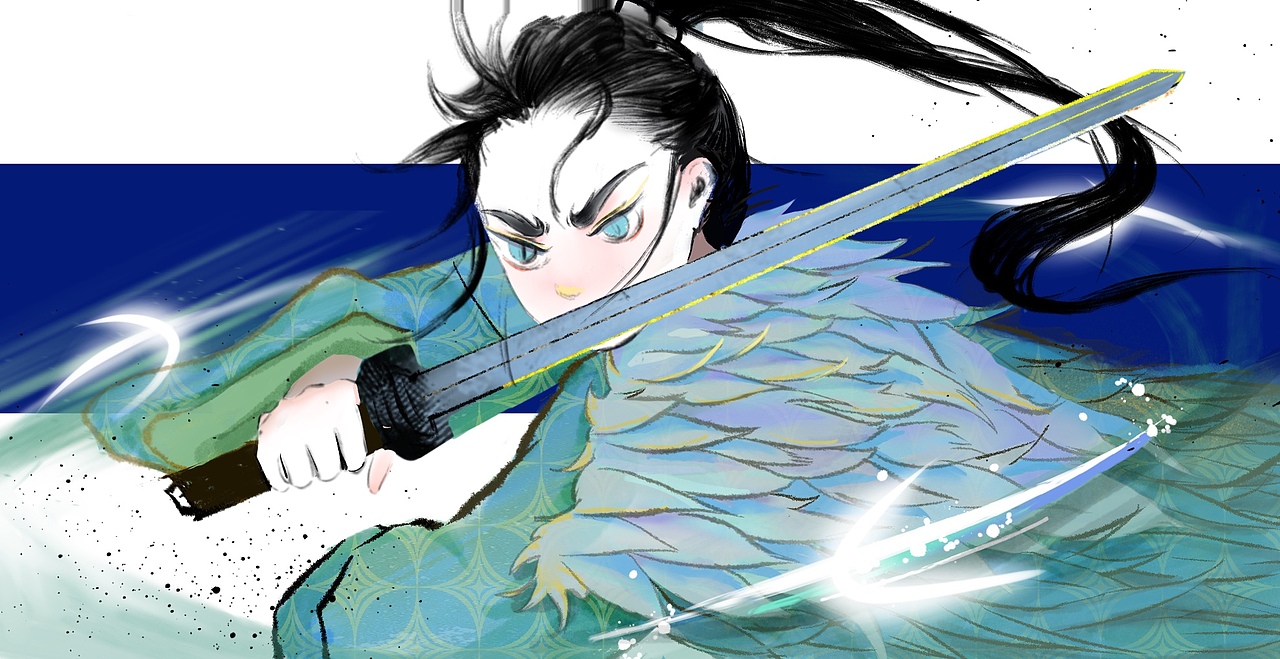 《阿無》——白虎系列插画（图ZMjg5NDA0NjMy） - 绘本 - 站酷设计师月映万川原创素材 - 站酷ZCOOL