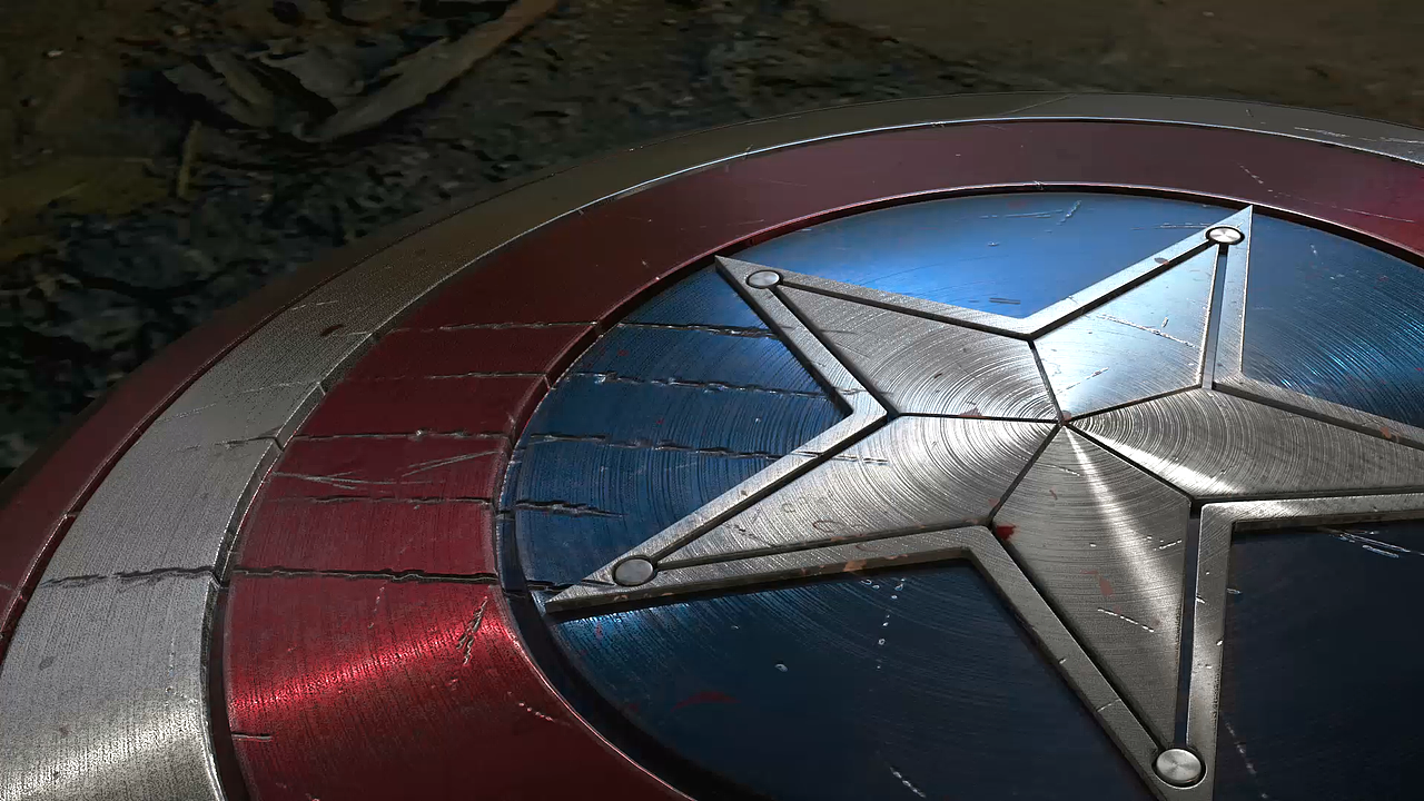 美国队长盾牌渲染练习