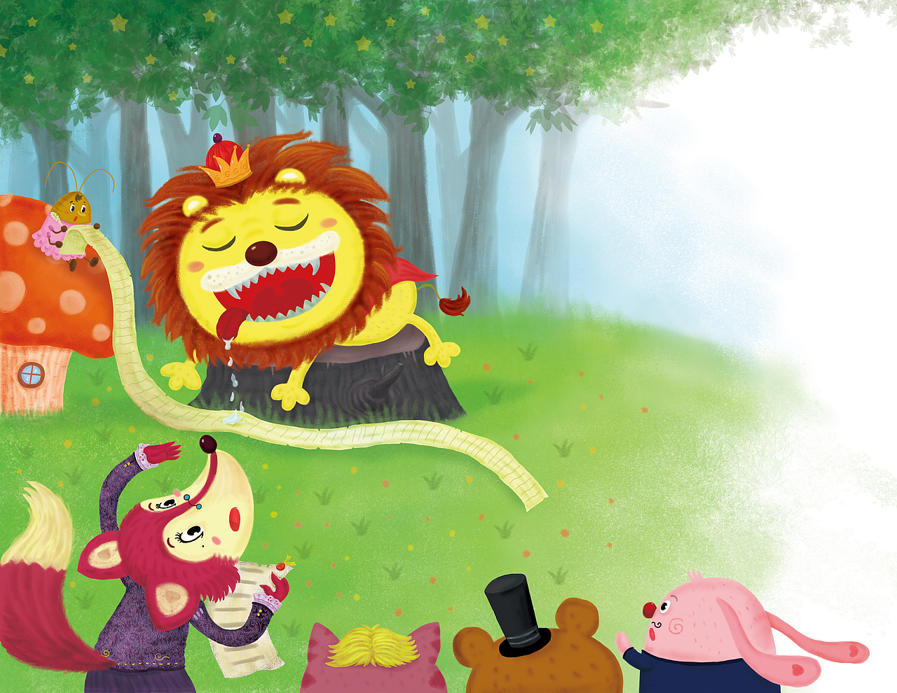 以前在知音漫客的童话绘上的儿童插画稿子