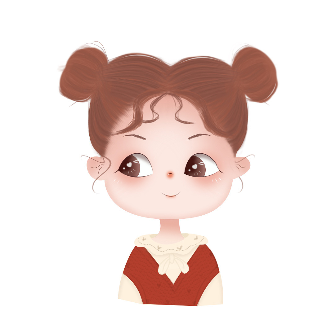 临摹 鼠绘 插画小女孩（图ZMjYxMjYxNTg4） - 图案 - 站酷设计师屁晓原创素材 - 站酷ZCOOL
