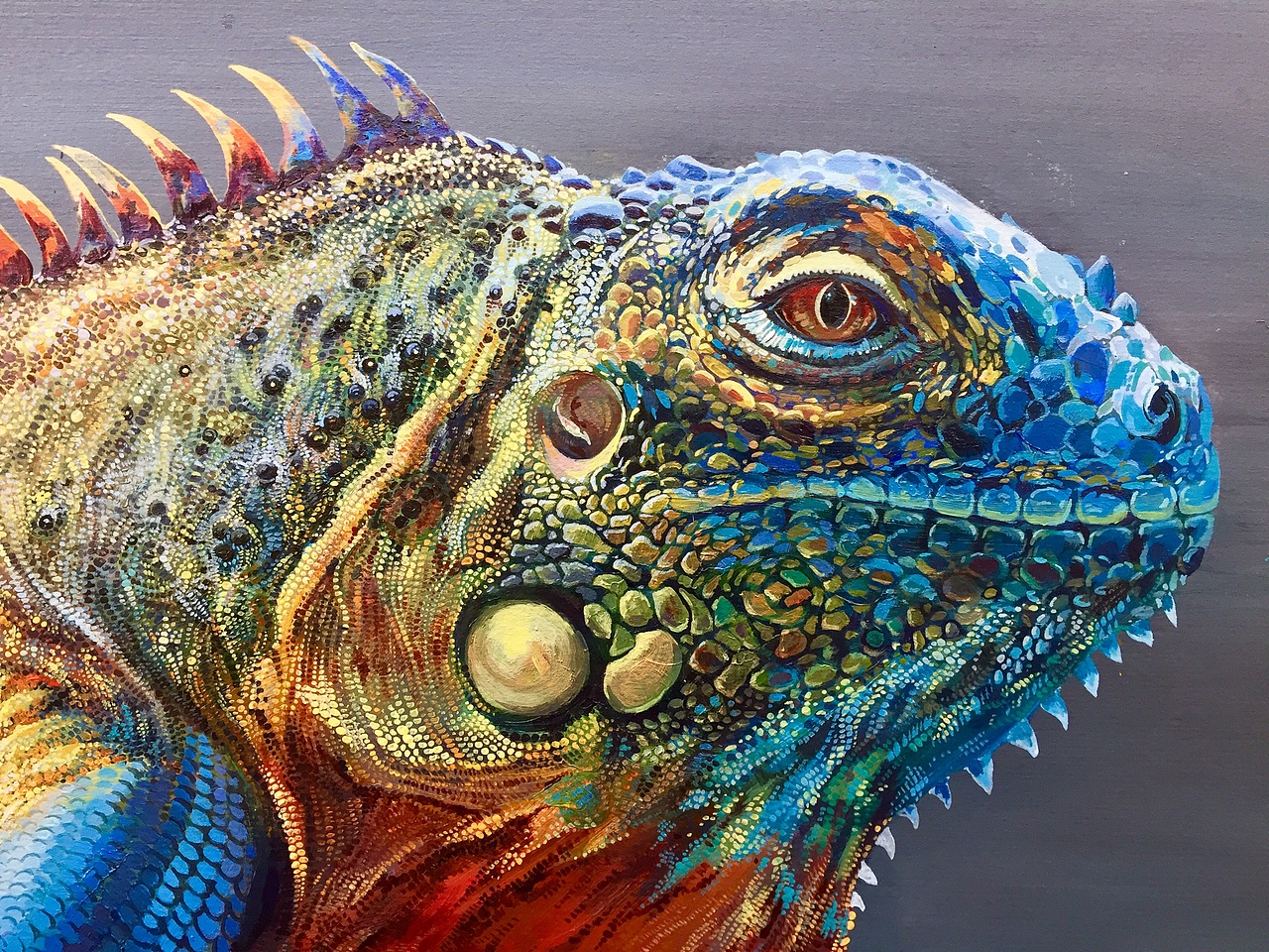 变色龙|纯艺术|绘画|卜天伟_原创作品-站酷zcool