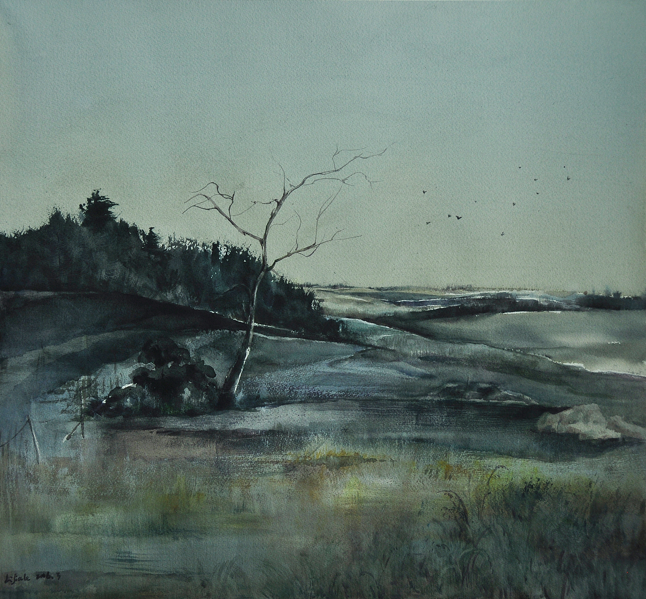 深秋（圖ZOTQ0ODY1MDA=） - 繪畫 - 站酷設(shè)計師李佳樂Lee原創(chuàng)素材 - 站酷ZCOOL