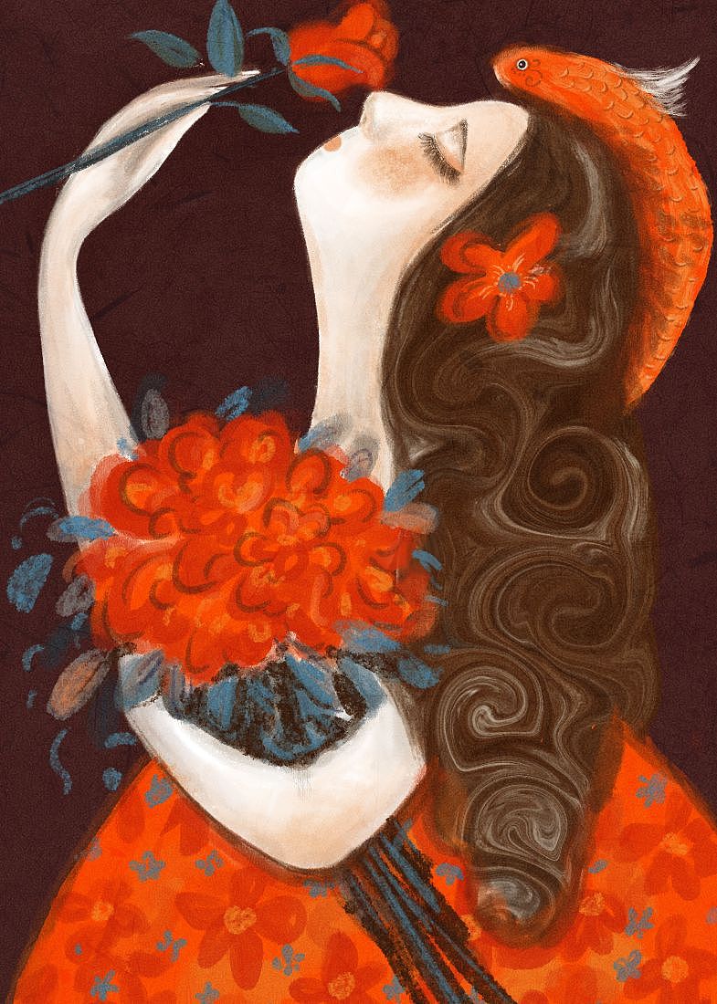 不停画画 女孩插画 七月合集