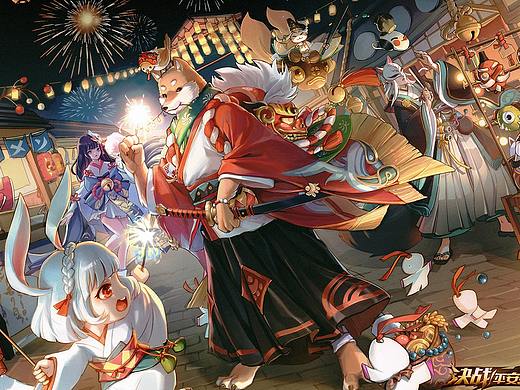决战平安京-犬神新年皮肤官网宣传画