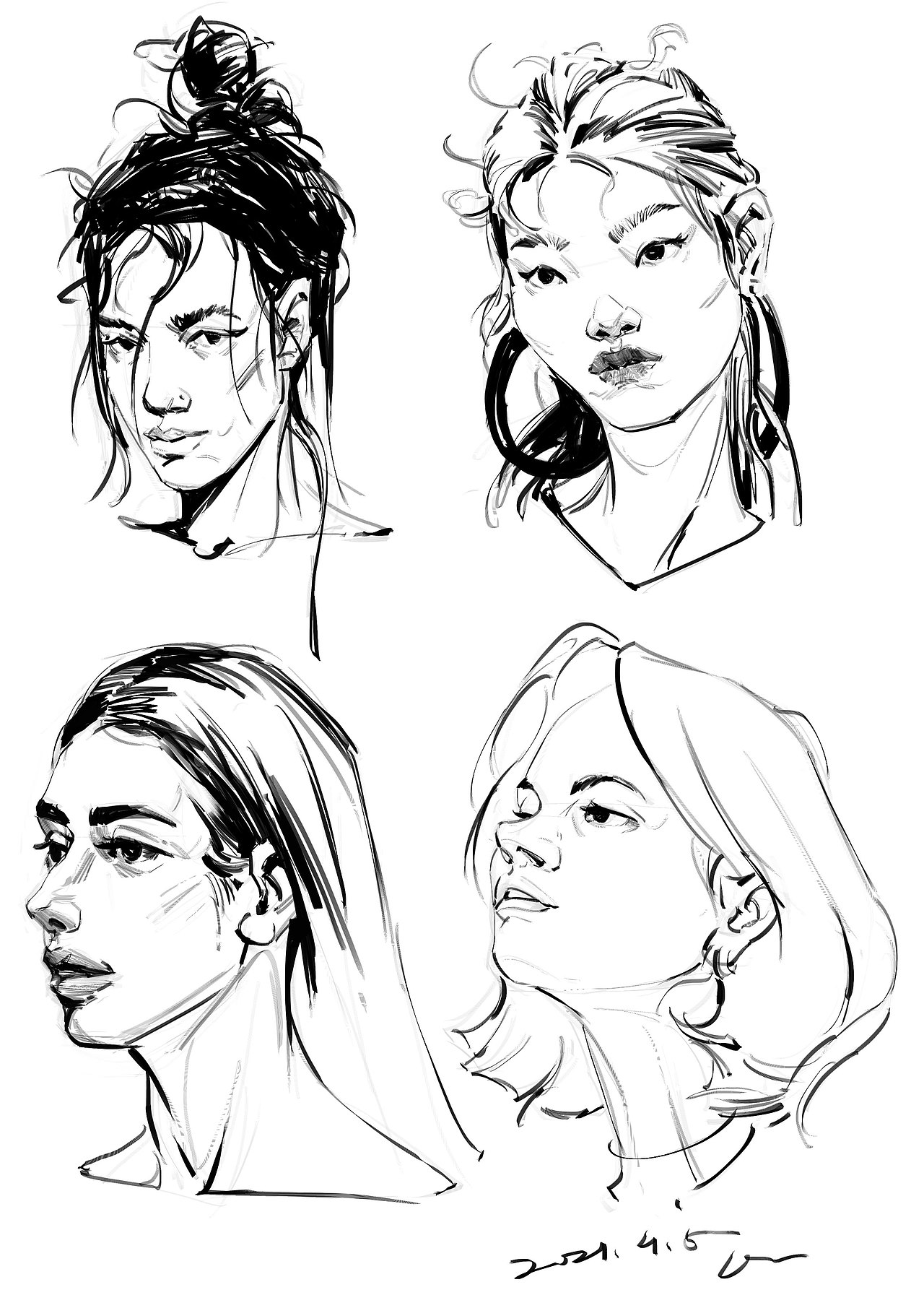 最近的部分速写练习（图ZMjUwNTI0NzI0） - 绘画 - 站酷设计师半岛酒徒原创素材 - 站酷ZCOOL