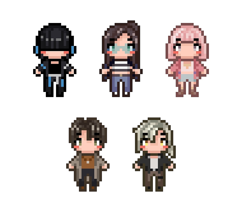 Q版像素小人（图ZMjM3MjEwNDI0） - 像素画 - 站酷设计师盒盒盒盒子原创素材 - 站酷ZCOOL