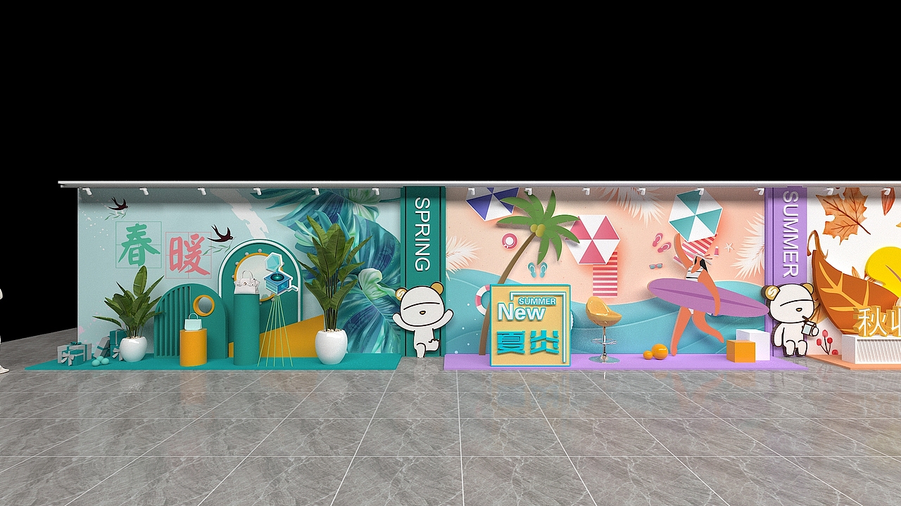 某商场过道（图ZMjkxMTY0MDky） - 场景 - 站酷设计师美陈Hello世界原创素材 - 站酷ZCOOL